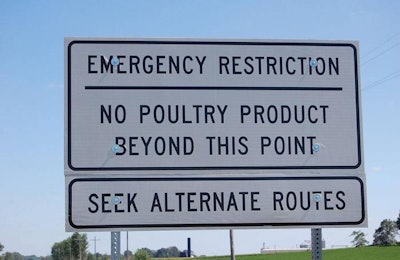 Terrence O'Keefe | Rerouting traffic away from poultry farms was one of the control measures implemented in the avian flu outbreak of 2015.