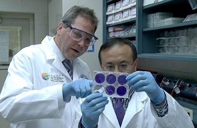 JÃ¼rgen Richt, Regents distinguished professor of veterinary medicine, and Wenjun Ma, assistant professor of diagnostic medicine and pathobiology, were part of a Kansas State University research team that developed a vaccine for three deadly strains of avian influenza. | Kansas State University