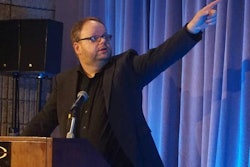 Stefan Jakob, director of innovation products at Adisseo, speaks at a breakfast event at the 2016 International Production & Processing Expo in Atlanta on Wednesday, January 27. | Austin Alonzo.