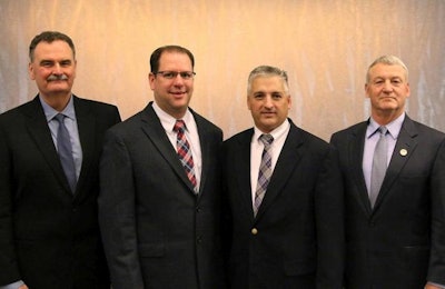 The American Association of Swine Veterinarians installed its new officers for 2016. The new officers, from left, are: Dr. George Charbonneau, Dr. Alex Ramirez, Dr. Scanlon Daniels and Dr. Ron Brodersen. | AASV