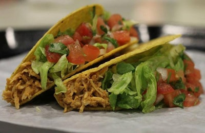 Shredded chicken tacos, and all other products containing chicken at Taco Bell, will phase out the use of meat from chickens that have been administered antibiotics also used in human medicine. | Taco Bell