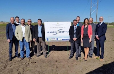Leaders from Hendrix Genetics joined local officials from Grand Island, Nebraska, to break ground on a new hatchery facility to be built there. | Hendrix Genetics