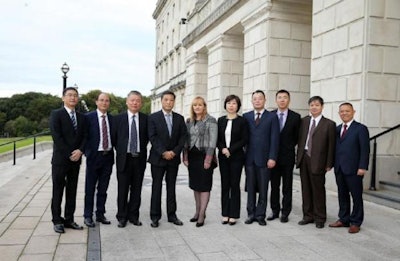 Northern Ireland Minister for Agriculture, Environment and Rural Affairs Michelle McIlveen, center, welcomed a delegation from China’s Jiangxi Province. The delegation came to Northern Ireland to learn about the agri-food industry and livestock production. | DAERA