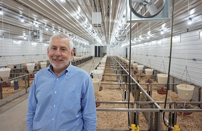 Dr. Don Conner, Auburn University’s poultry science department head, stands inside one of the new poultry research houses. | Jackie Roembke