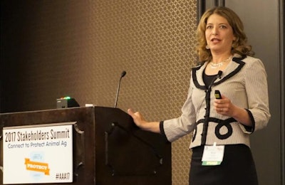 Nina Teicholz, author of 'The Big Fat Surprise,' spoke about the role of saturated fats in a healthy diet at the Animal Agriculture Alliance Stakeholders Summit in Kansas City, Missouri.