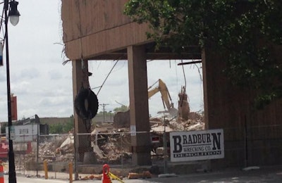 The former Wichita Eagle building in Wichita, Kansas, is being torn down to make way for Cargill to construct a new building for its North American Protein headquarters. | J. Graber