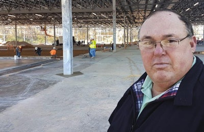 Gary Davis, vice president, Eastern Division at Koch Foods, stands at the site of the company's hatchery in Henagar, Alabama, which is being renovated. | Photo courtesy of Pas Reform