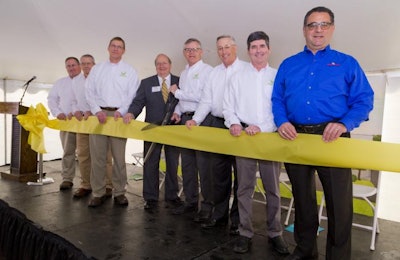 Wayne Farms held a ribbon cutting and grand opening ceremony for its new Customer Innovation Center in Decatur. Alabama. Pictured, from left, are: Scott Forsythe, Decatur Prepared Foods plant manager; Bryan Miller, vice president and director of quality assurance; Don Dubnick, senior director, Prepared Foods; John McMillan, Alabama Commissioner of Agriculture and Industry; Clint Rivers, Wayne Farms president and CEO; Tom Bell, vice president and general manager of Prepared Foods; John Anderson, research and development director, Customer Innovation Center; and David Malfitano, vice president and corporate director of human resources. | Wayne Farms