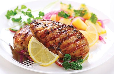 Grilled Chicken Breast On Plate