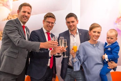 Present at the ceremony to ark the official start for construction of ModernHatch, which will be the largest independent hatchery in Poland, were: Joost ter Heeerdt, HatchTech; Patrick van Maanen, HatchTech; Kornel Zyla, Modern Hatch; and Paulina Zyla, Modern Hatch. | Photo courtesy of HatchTech