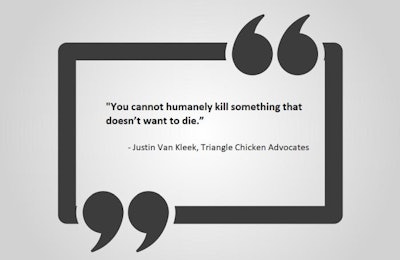 Justin Van Kleek of Triangle Chicken Advocates was one person who spoke out at the recent Animal Rights National Conference in Los Angeles. | vladvm, Bigstock