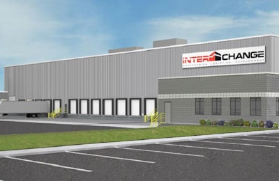 An artist rendering shows what a InterChange Cold Storage facility planned for Rockingham County, Virginia, will look like. | Photo courtesy of InterChange Group