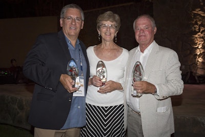 Jeff Armstrong, Linda Reickard and Kurt Lausecker, pictured from left, were recipients of the United Egg Producers' President's Award. | Photo courtesy of United Egg Producers