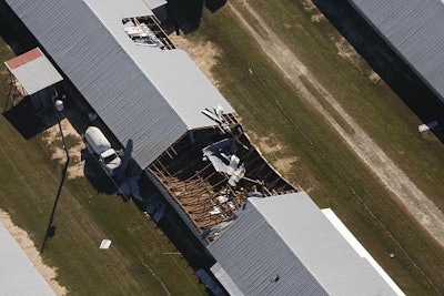 Numerous barns in Georgia were damaged recently by Hurricane Michael, the Georgia Department of Agriculture reported. | Photo courtesy of the Georgia Department of Agriculture