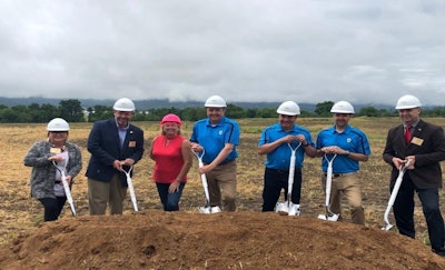 Pictured from left to right: Senator Judy Ward, Representative Jesse Topper, Rose Plummer, Greg Herbruck, Stephen Herbruck, Herb Herbruck, Senator Doug Mastriano break ground on cage-free facility in Pennsylvania. (Herbruck's Poultry Farm)