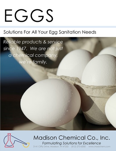 Madison Chemical Guide for egg sanitation