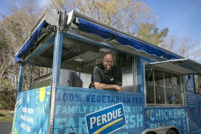 Perdue Farms’ hunger relief efforts through its food truck and financial resources are among the highlights of Perdue's new Company Stewardship Report. (Perdue Farms)