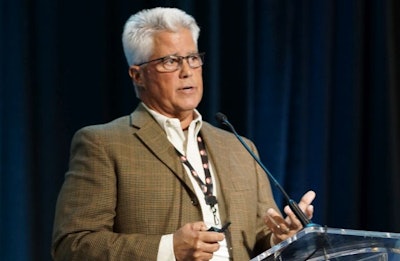 Frank Thurlow discusses why poultry companies should market toward the U.S. Hispanic population while speaking at the 2019 Chicken Marketing Summit. (Gary Thornton)