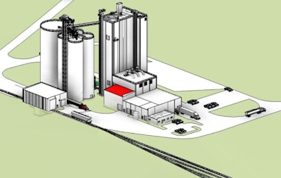 House of Raeford Farms is building a new feed mill for its poultry complex in Arcadia, Louisiana. (House of Raeford)