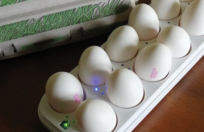 It is now possible to know how many eggs are in your refrigerator and how close they are to use-by date simply by using your phone. (Vincent Guyonnet)