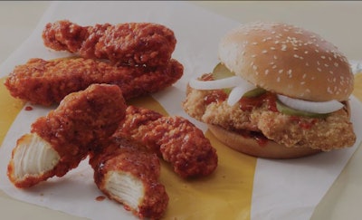 McDonald's has launched two new chicken items: Spicy BBQ Glazed Tenders and the Spicy BBQ Chicken Sandwich. (McDonald's)