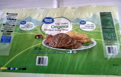 George's is recalling Great Value Fully Cooked Original Breakfast Turkey Patties due to possible Salmonella concerns. (FSIS)