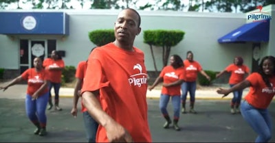 A rap music video highlighting operations at the Pilgrim's Pride plant in Douglas, Georgia, is a clever and creative way to recruit new employees. (Screenshot from YouTube)