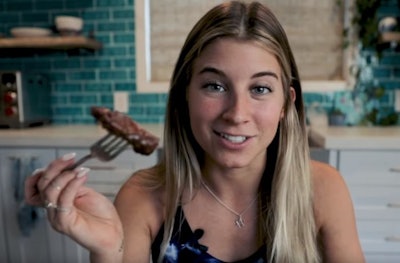 Alyse Parker, a former vegan, is now following a 'mostly meat' diet after conducting an experiment in which she only ate animal-based products for 30 days. She chronicled the experiment in an online video. (Screenshot from YouTube)