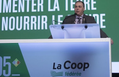 Ghislain Gervais, president of Sollio Cooperative Group's board of directors, says the company's new name better reflects its contribution to sustainability of farm families and regions. (Sollio Cooperative Group)