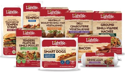 The CEO of Maple Leaf Foods says the company's plant-based protein business, which includes the Lightlife brand, can be a CA$3 billion business by 2029. (Maple Leaf Foods)