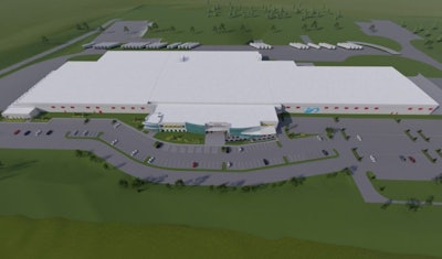 A rendering of the aerial view of the future Bell & Evans organic-certified chicken plant in Fredericksburg, Pennsylvania. (Bell & Evans)