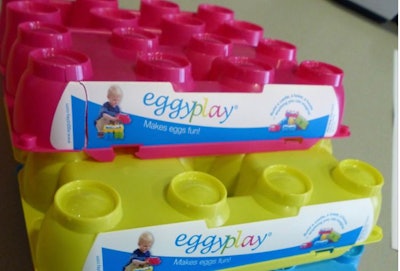 Plastic egg packaging that can be reused for toddler play. (Benjamin Ruiz)