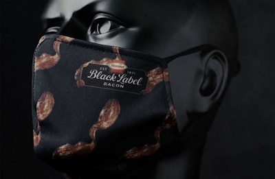 Hormel Foods Black Label Breathable Bacon masks offer the scent of bacon while practicing caution during the COVID-19 pandemic. (Hormel Foods)