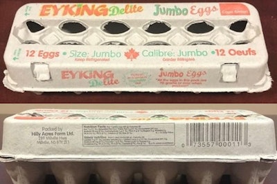 Eyking Delite eggs are among the brands involved in a Salmonella-related egg recall in eastern Canada. (Canadian Food Inspection Agency)