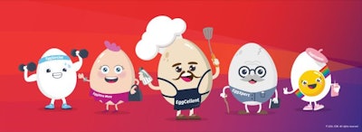 Meet DSM's Egg Family: EggSersice, EggXtra Mom, EggCellent Dad, EggXpert and EggSersice. (DSM)