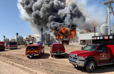 Two barns and about 165,000 hens were lost in a fire at Hickman's Family Farms location near Arlington, Arizona. (Buckeye Valley Fire District | Facebook)