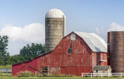 Red barns may be pretty and present a romantic view of agriculture, but they are not reflective of modern agriculture, so images of them should not be used when communicating about the industry, says Filament President Megan Hayes. (Kenneth Keifer | Bigstock)