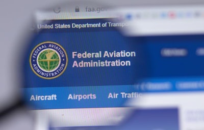 New York, USA - 18 March 2021: Federal Aviation Administration Faa.gov company logo icon on website, Illustrative Editorial