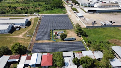 Photovoltaic solar panels at the Cargill hatchery in Honduras. | Courtesy Cargill