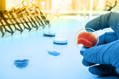 Meat cultured in laboratory conditions from stem cells.Artificial meat