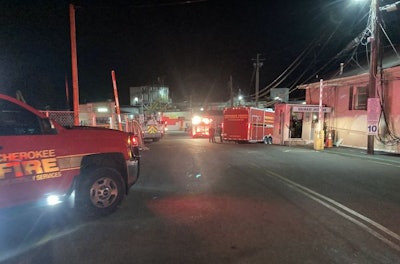 The Pilgrim's Pride plant in Canton, Georgia, was evacuated following an ammonia leak on January 19. (Courtesy Cherokee County Fire & Emergency Services)