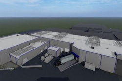 This artist's rendering shows what the Simmons Foods plant in Van Buren, Arkansas, will look like after an expansion project is completed. (Courtesy Simmons Foods)
