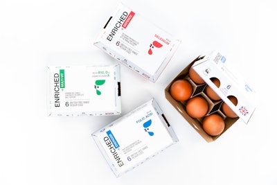 U.K. free-range and organic egg specialist Stonegate launched its Enriched range, which comprises three different brands: Energise, Defence and Multi Vit. (Courtesy Stonegate)