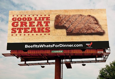 Will advertisements for meat that can be seen from public spaces become less commonplace? It could happen if other policymakers choose to follow what officials in Haarlem, Netherlands, did. (Courtesy Nebraska Beef Council)