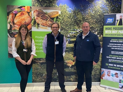 (From left to right) Dr. Anne Richmond, head of research and development, Moy Park; Professor Simon Pearson, University of Lincoln; Paul Gardiner, head of process development, Moy Park. (Moy Park)