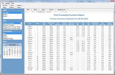 First-Processing-Counters-Report-Screenshot