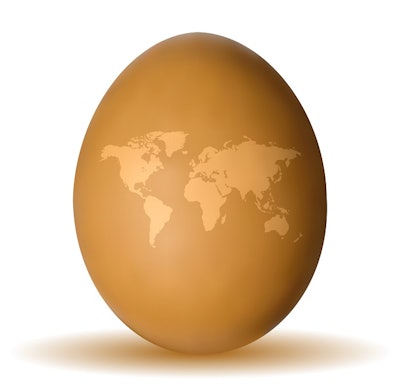 Brown Egg With Continents