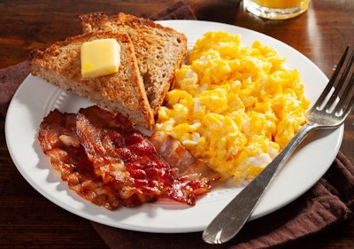Bacon And Eggs With Toast