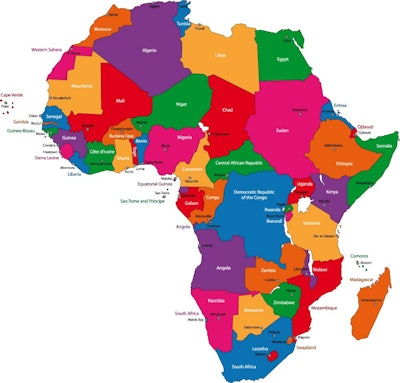 Africa Colorful Labeled Map