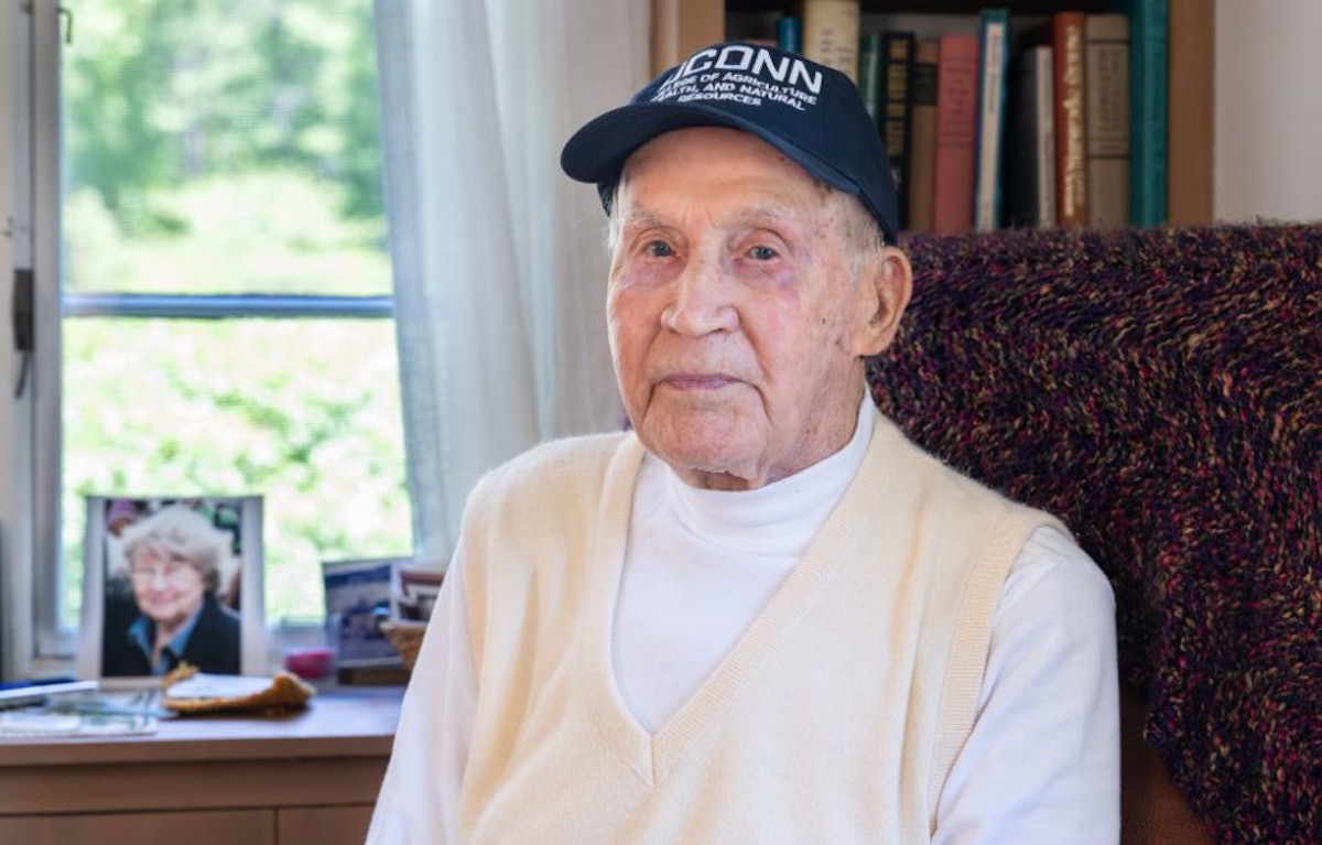 William Aho, 105, displays on poultry science legacy